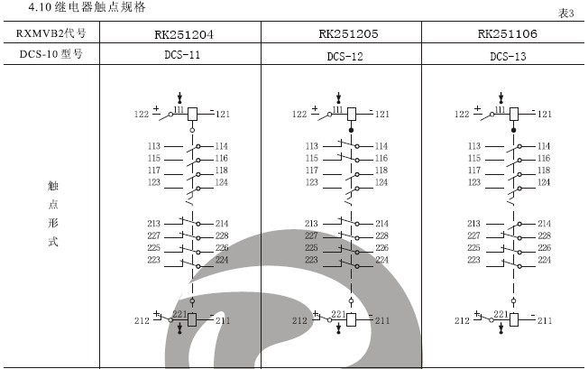 DCS-11雙位置繼電器結(jié)構(gòu)，外形尺寸及安裝開(kāi)孔圖。