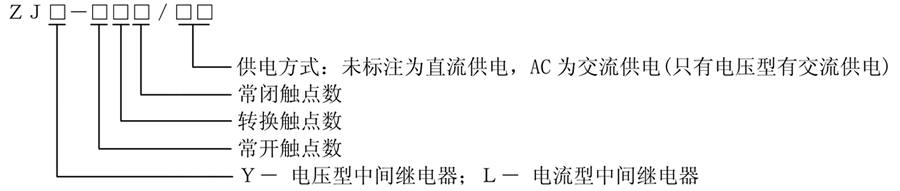 ZJY-220/AC型號說明