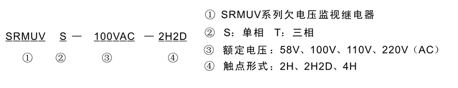 SRMUVT-100VAC-4H型號(hào)及其含義